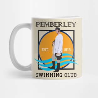 Pemberley Swimming Club Est. 1813 - Pride and Prejudice BLACK Mug